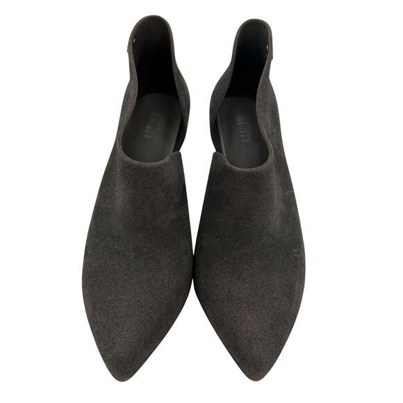 Melissa Dark Grey Drama Flocked Ankle Boots Size 8 - Picture 4 of 9